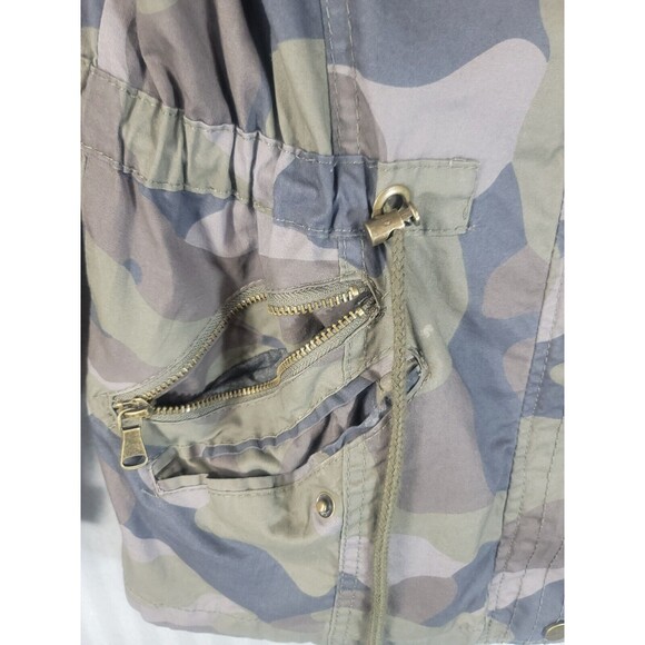 love me now womens camo print jacket size large pockets military style - Picture 9 of 10